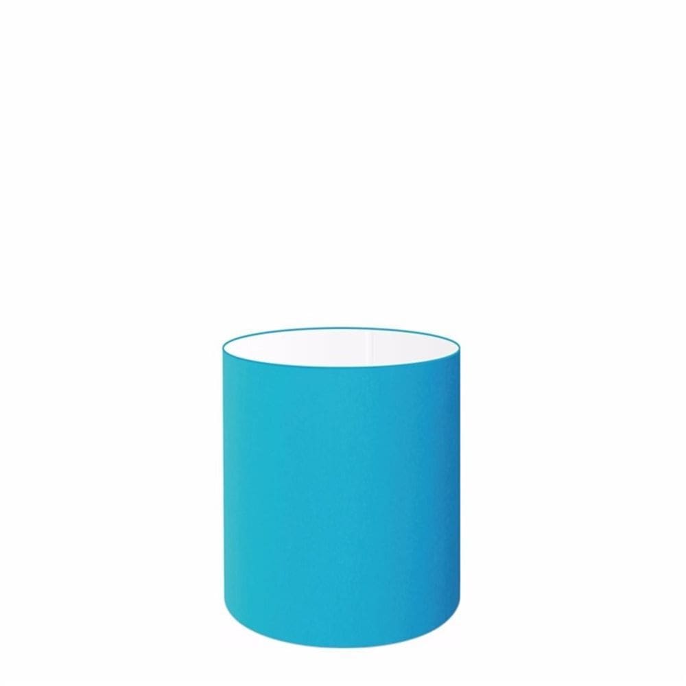 Cúpula em Tecido Cilindrica Abajur Luminária Cp-2009 13x15cm Azul Turquesa