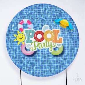 Painel Decorativo para Festa 1,80x1,80 metros Vesti Fácil com Elástico Pool Parts - Fera Print