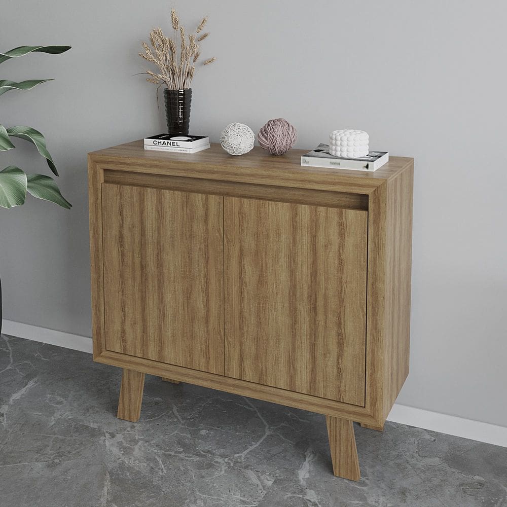Balcão para Escritório 90cm com 2 Portas e 1 Prateleira