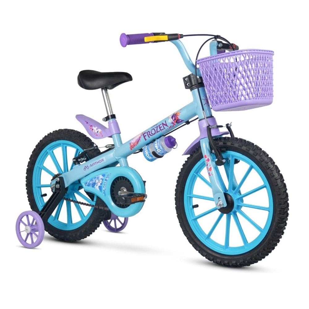 Bicicleta Infantil Aro 16 Com Rodinhas Frozen 2 - Nathor