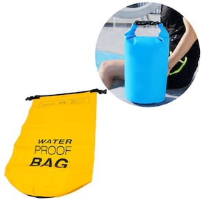 Bolsa Mochila Impermeavel Saco Estanque 5 Litros Camping Bag Cor:Amarelo