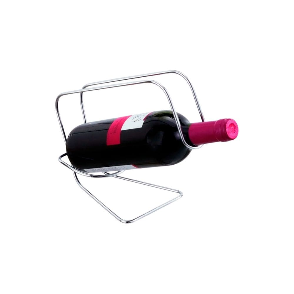 Porta Garrafa Vinho Alça Servir Suporte de Mesa Metal