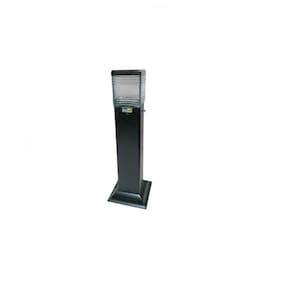 Poste Jardim Quadrado 50Cm Balizador Preto Casa Piso Sitio