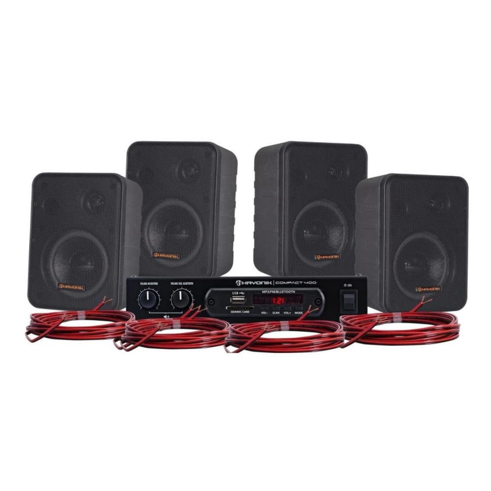 Kit Som 400W Musical Ambience 4000 Preto Hayonik