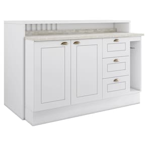 Kit Ilha Gourmet com Balcão 120cm e Porta Toalha Americana - Móveis Henn