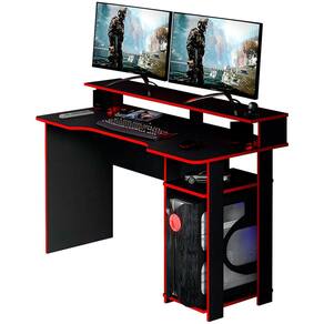 Mesa para Computador Gamer Espaço para 2 Monitores e CPU