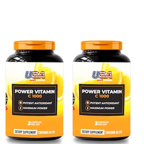 Vitamina C 1000mg Power Kit 2x (120 Capsúlas) – Energia, Saúde e Proteção Diária - USA SPORT NUTRITION