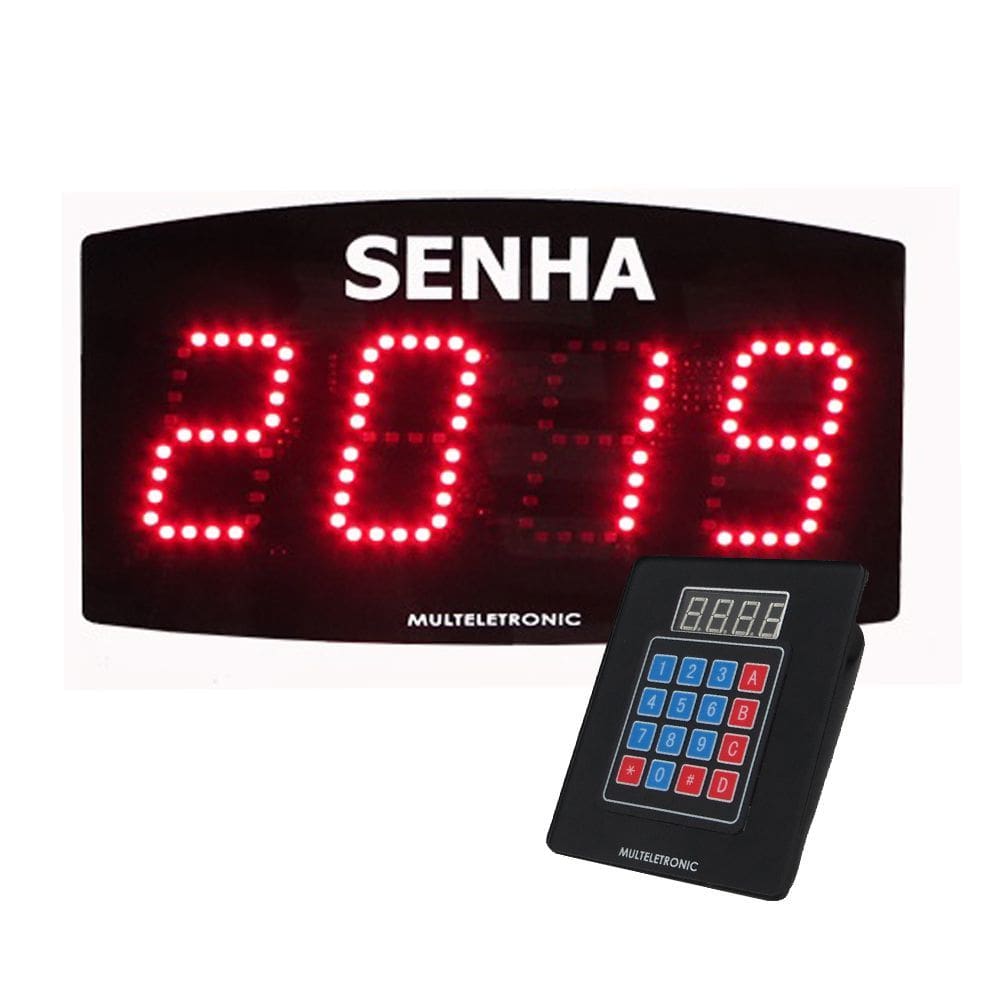 Painel de Senha com Teclado - Organize Atendimento
