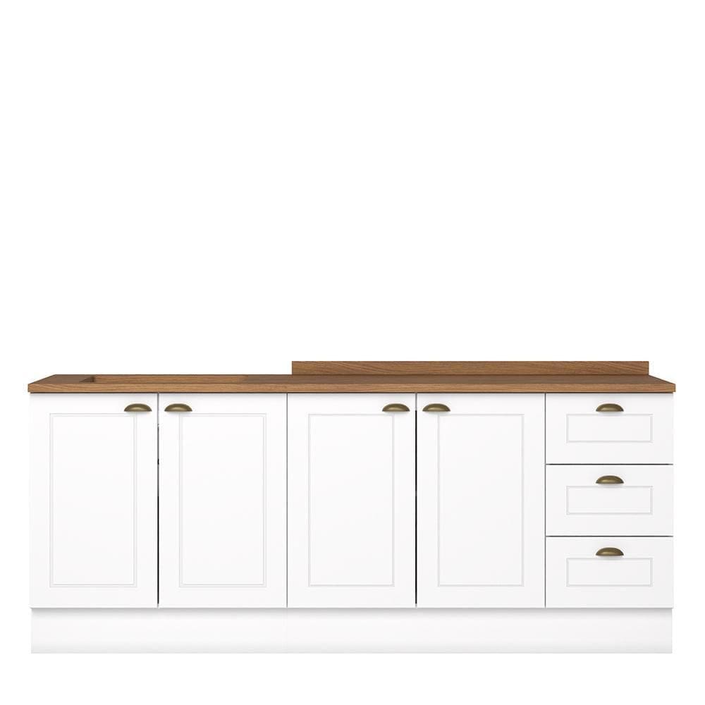 Cozinha Modulada Americana 2 Peças Balcões 120cm e 80cm com Tampos MDP - Móveis Henn