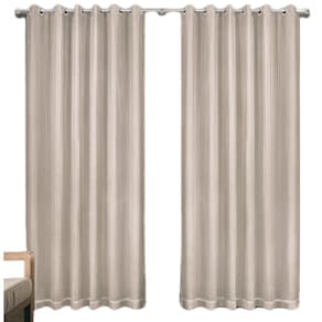 Cortina Voil Blackout P/Varão 100% Poliéster 2,60X4,00M Bege