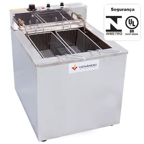 Fritadeira Elétrica De Bancada 23 Litros Água e Óleo Fritador Inox De Mesa SFAO4 Venâncio 110V