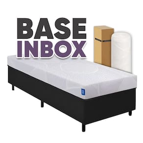 Cama Box Solteiro Desmontável Preta + Colchão Umaflex Fit Firm D33 17cm Altura - Orthocamas