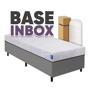 Cama Box Solteiro Desmontável Cinza + Colchão Umaflex Fit Firm D33 17cm Altura - Orthocamas