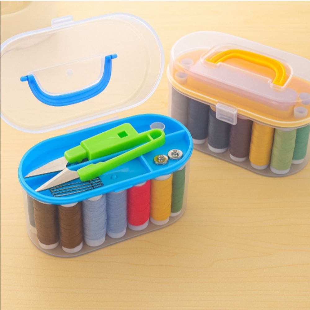 Kit de Costura Mini Maleta Viagem Estojo Agulha Linha
