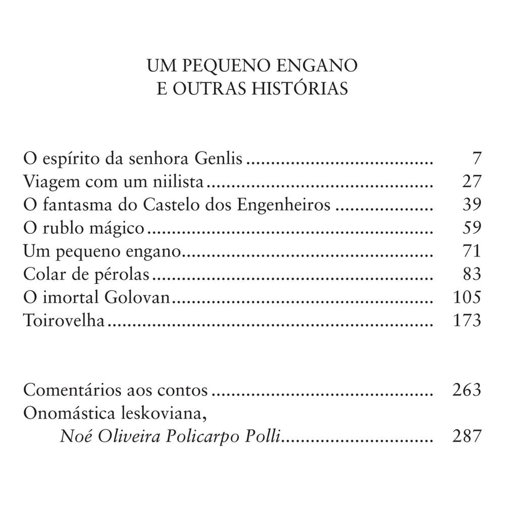 Um Pequeno Engano e Outras Histórias