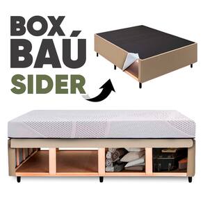 Cama Box King Baú Base Sider + 2 Travesseiros c/ Espaço Interno Amplo 193x203cm – Orthocamas