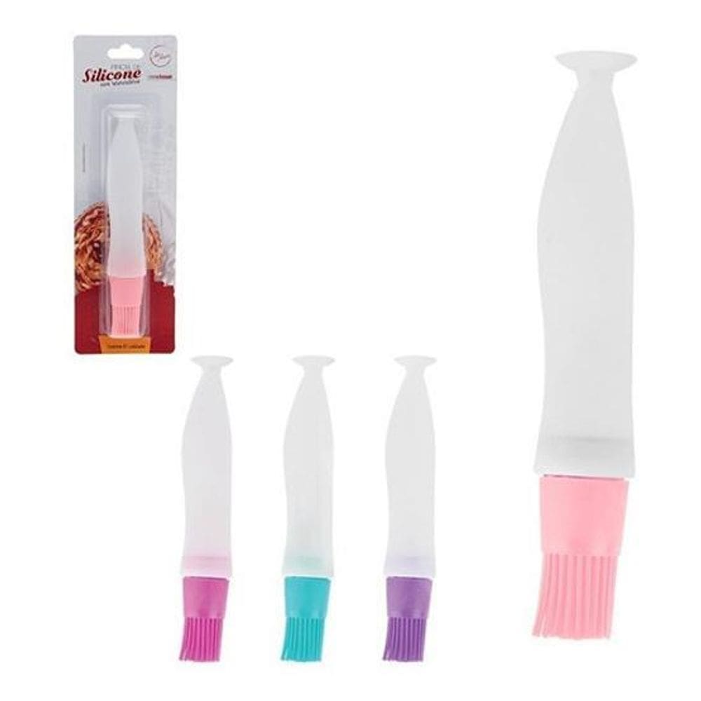Pincel De Untar Culinário - Confeitar Tubo Silicone 17Cm