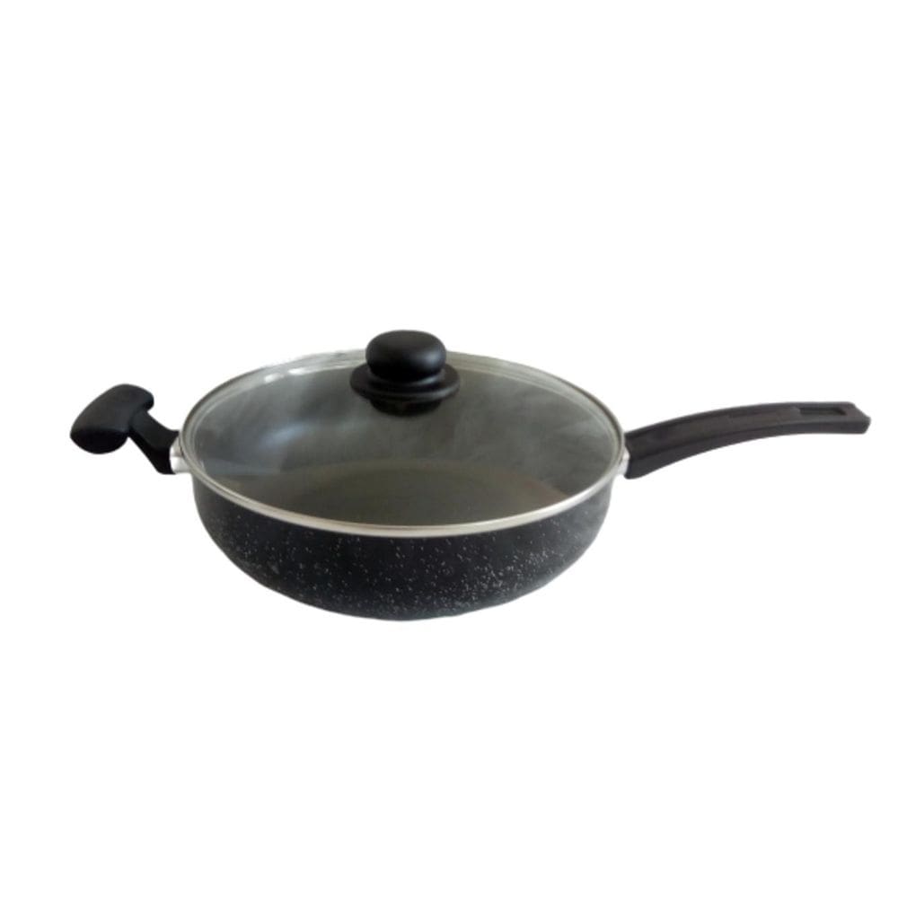 Frigideira Com Antiaderente Preto Poa Alusol