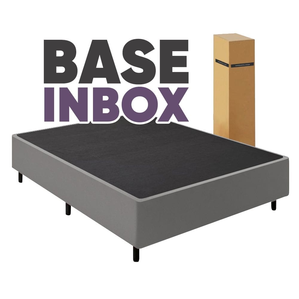 Cama Box Desmontavel Queen 158x198cm - Orthocamas Cor:Suede Cinza