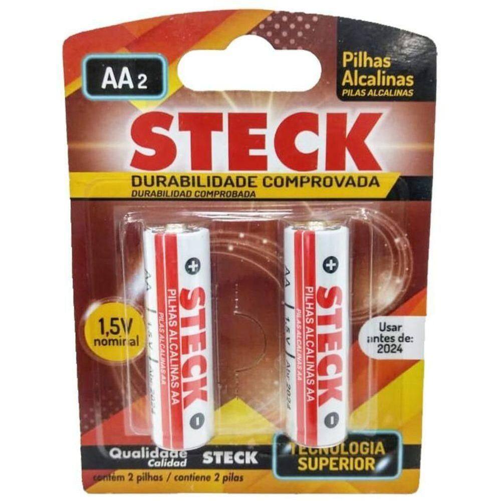 Pilha Steck Alcalina Aa 2 Peças Blister - Steck