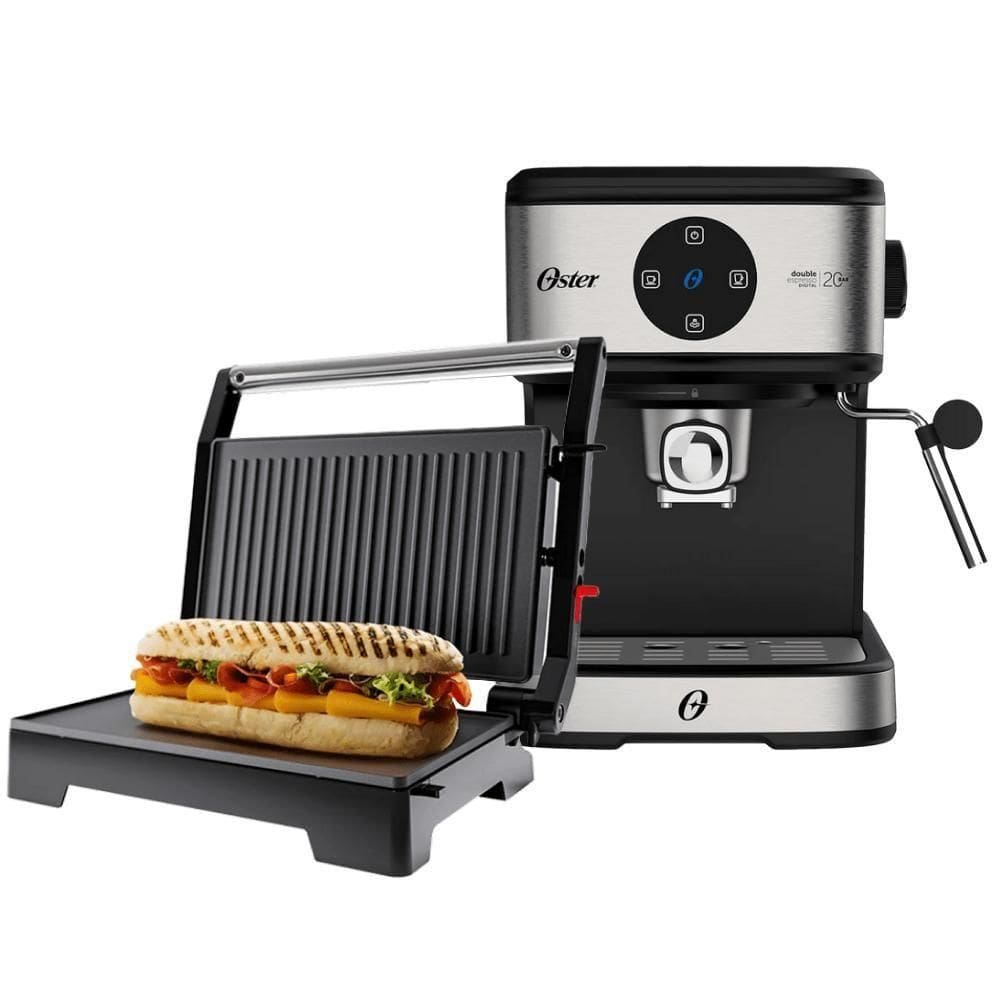 Kit Oster Cafeteira Espresso Digital E Mini Grill 220V