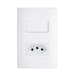 1 Interruptor Simples 16A/250V + 1 Tomada 2P+T 20A/250V Fame