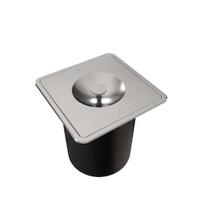 Lixeira Embutir Quadrada Docol Massima Em Aço Inox Escovado