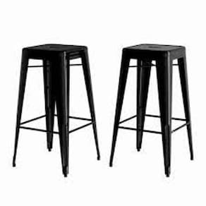 Kit 2 Banqueta Tolix Iron Design Industrial 76 Cm Aço Cozinh
