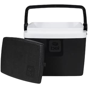 Caixa Térmica 6L com Alça e Suporte Preto/Branco - Bel