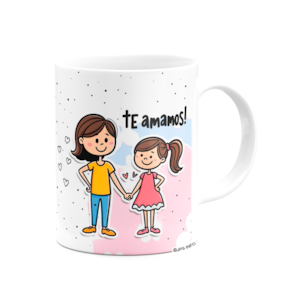 Caneca Mães - A melhor mãe do mundo! Te amamos!