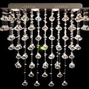 Lustre para sala, cozinha, sala de jantar, hall, escritório Cristal Base 18x70
