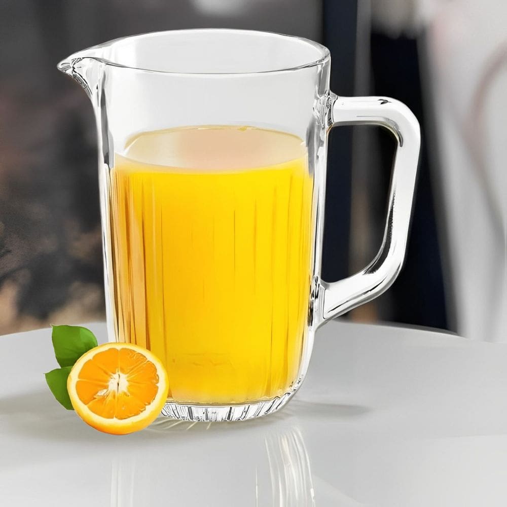 Jarra de Vidro Transparente Athena para Água Ou Suco 1,3 Litro