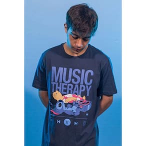 Camiseta Disney Stitch Music Therapy - Piticas
