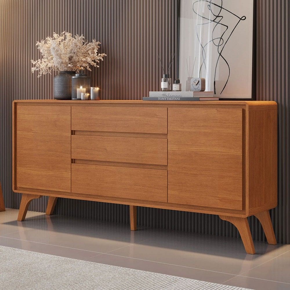 Balcão Buffet Ares 2 Portas 3 Gavetas Naturallle - Mavaular