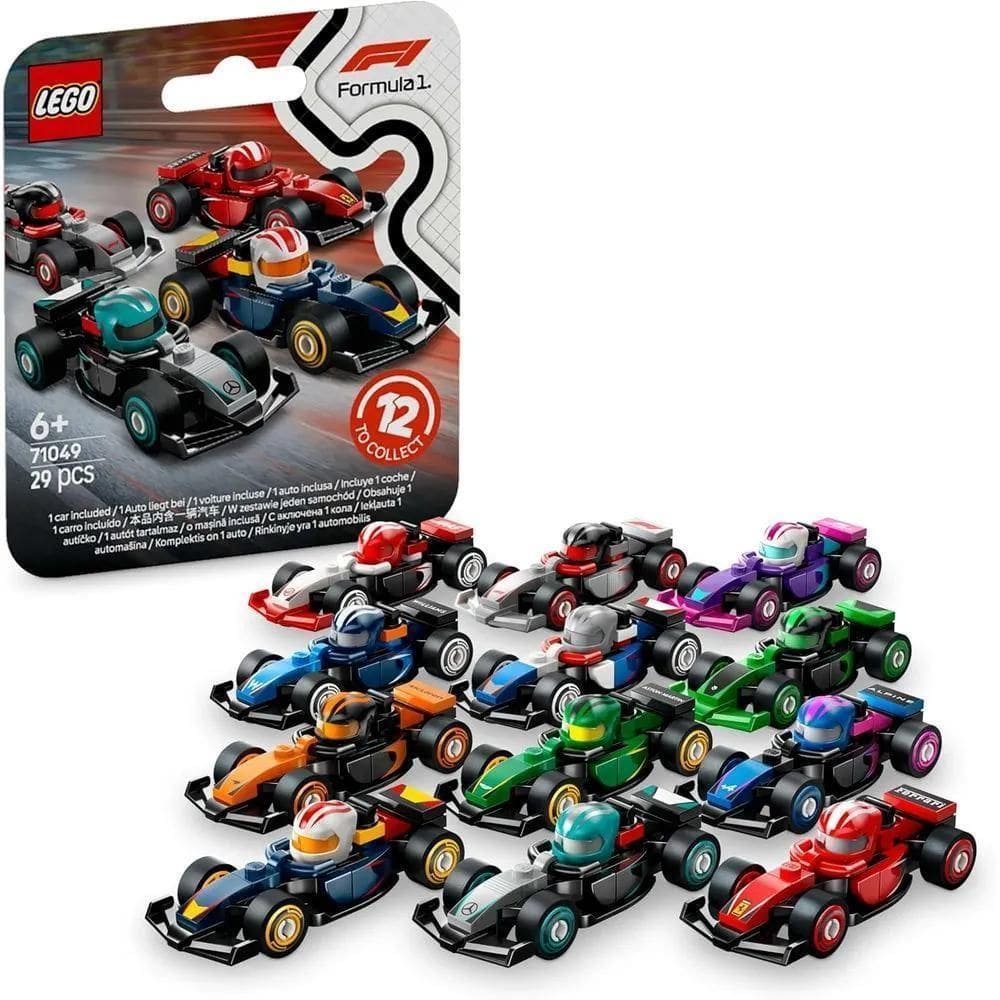 Lego F1 71049 Kit C/5 Carros Corrida Colecionáveis F1 29Pc