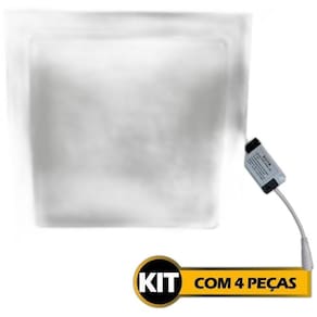 Kit 4 Paineis Led Embutido Quadrado 18W Slim Bivolt Plafon