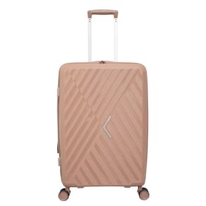 Mala De Bordo Polipropileno Para Viagem Yins 21206 Cadeado Tsa Rodas Duplas Giro 360 Rose Rosa P