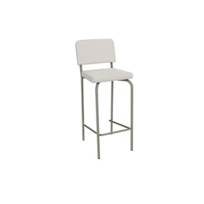 Banqueta Sala de Jantar Fiji 1B712NK Aço 1 Un Niquel/ano Branco - Kappesberg