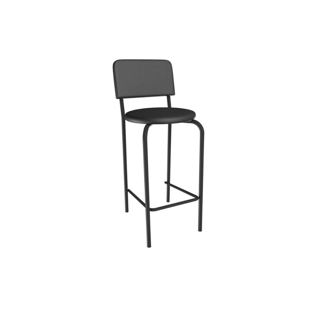 Banqueta Sala de Jantar Capri 1B715PRF Aço 1 Un Preto/ano Preto - Kappesberg