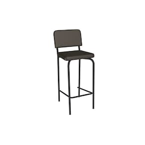 Banqueta Sala de Jantar Fiji 1B712PRF Aço 1 Un Preto/ano Marrom - Kappesberg