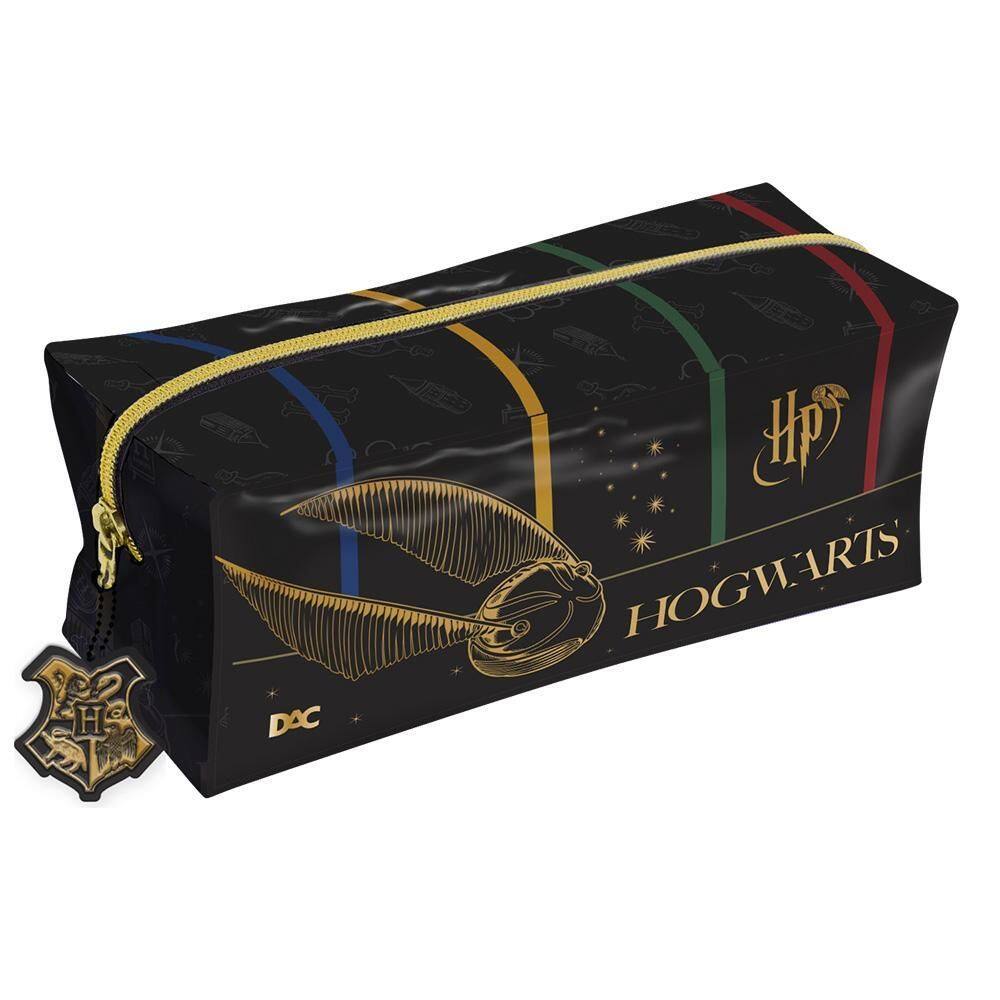 Estojo Grande Em Pvc Cristal Harry Potter Preto Hogwarts