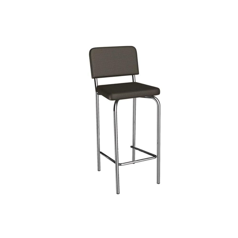 Banqueta Sala de Jantar Fiji 1B712CR Aço 1 Un Cromado/ano Marrom - Kappesberg