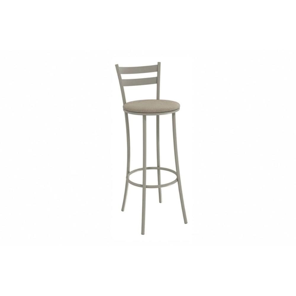 Banqueta Sala de Jantar Jade 1B699NK Aço 1 Un Niquel/Linho Bege Fendi - Kappesberg