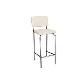 Banqueta Sala de Jantar Fiji 1B712CR Aço 1 Un Cromado/ano Bege - Kappesberg