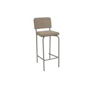 Banqueta Sala de Jantar Fiji 1B712NK Aço 1 Un Niquel/Boucle Bege Fendi - Kappesberg