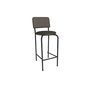 Banqueta Sala de Jantar Capri 1B715PRF Aço 1 Un Preto/ano Marrom - Kappesberg