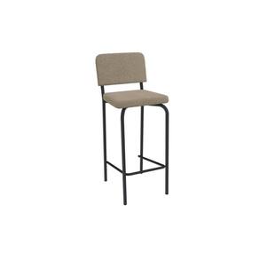 Banqueta Sala de Jantar Fiji 1B712PRF Aço 1 Un Preto/Boucle Bege Fendi - Kappesberg
