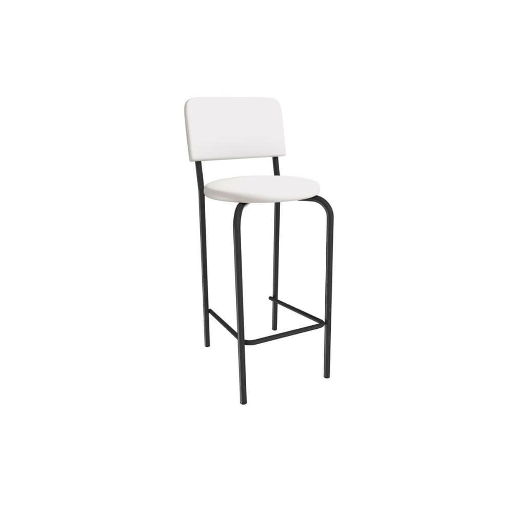 Banqueta Sala de Jantar Capri 1B715PRF Aço 1 Un Preto/ano Branco - Kappesberg