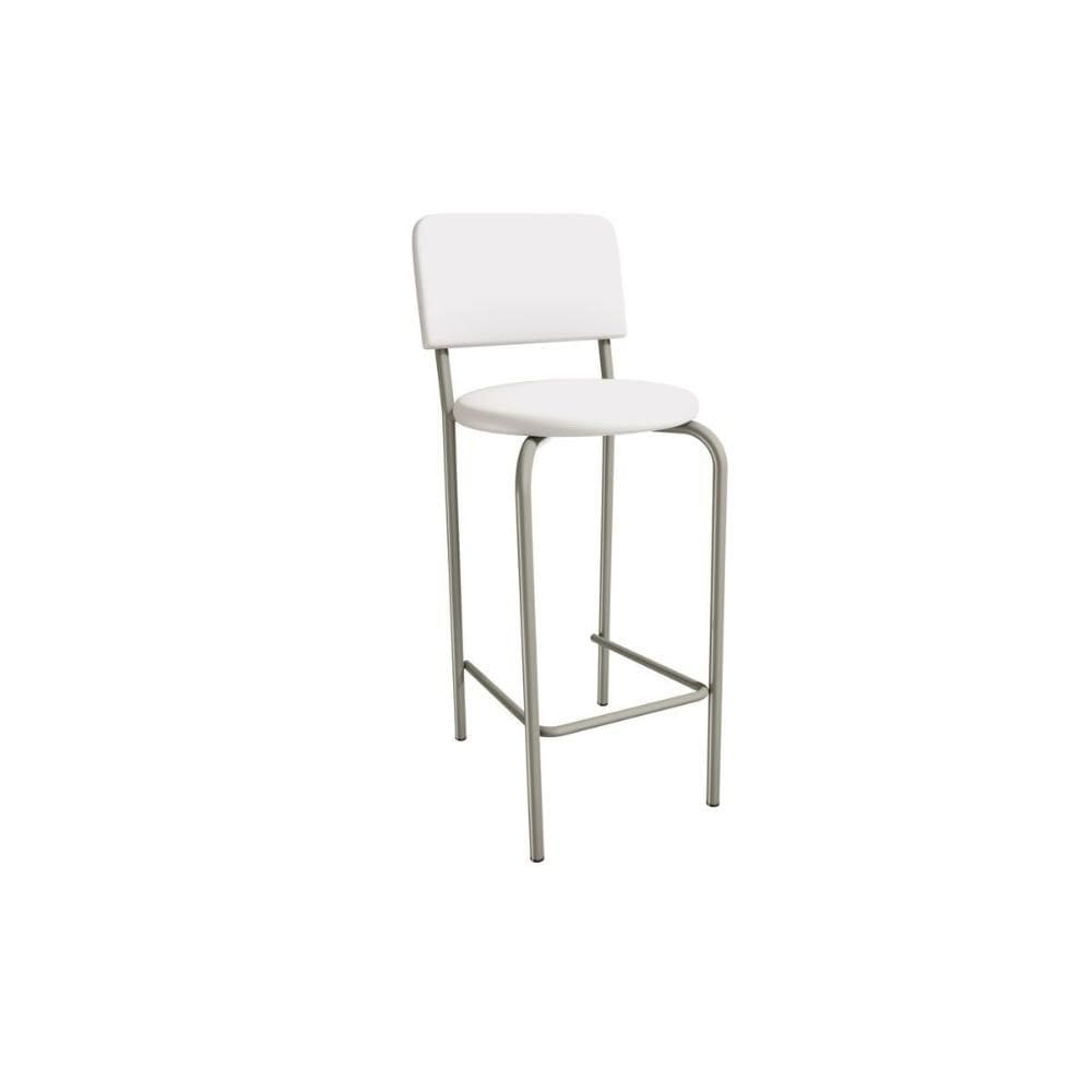 Banqueta Sala de Jantar Capri 1B715NK Aço 1 Un Niquel/ano Branco - Kappesberg