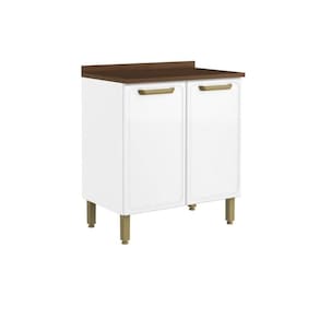 Balcão de Cozinha Bella 1 Porta c/ Tampo 80cm Branco - Bertolini